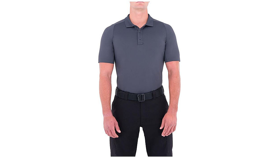 First Tactical Mens Performance Ss Polo, Asphalt, Small 112509-015-S