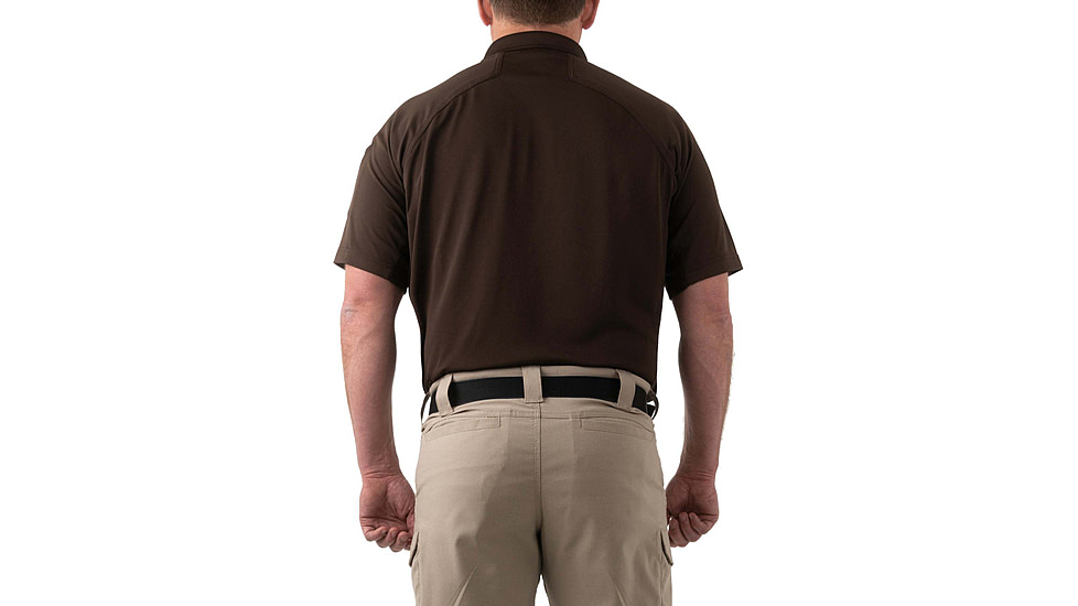 First Tactical Performance Short Sleeve Polo - Mens, Kodiak Brown, Small, 112509-182-S