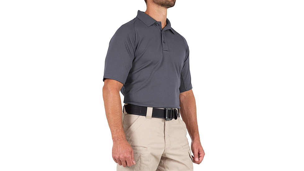 First Tactical Performance Short Sleeve Polo - Mens, Regular, Asphalt, 5XL, 112509-015-5XL-R