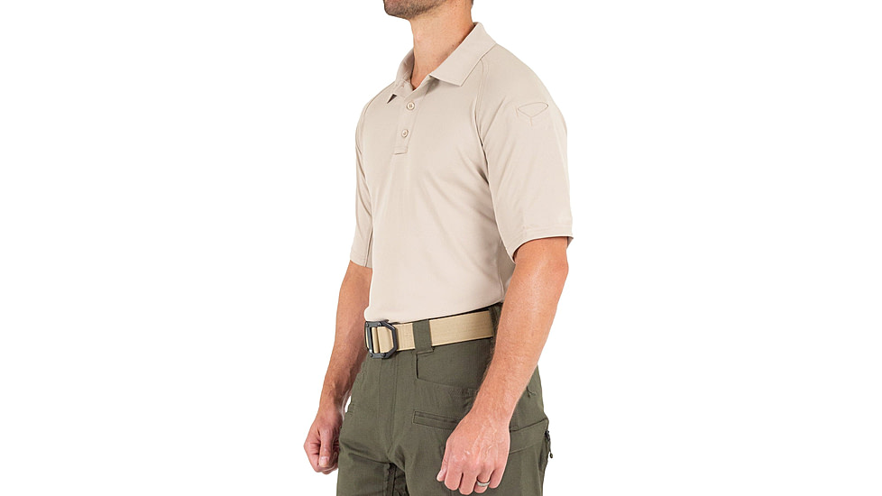 First Tactical Performance Short Sleeve Polo - Mens, Regular, Khaki, 6XL, 112509-055-6XL-R