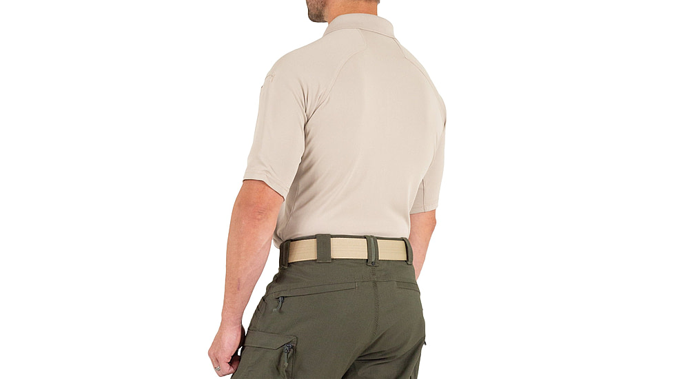 First Tactical Performance Short Sleeve Polo - Mens, Regular, Khaki, 6XL, 112509-055-6XL-R