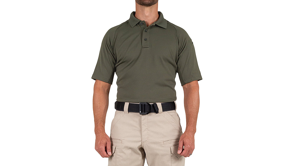 First Tactical Performance Short Sleeve Polo - Mens, Regular, OD Green, 5XL, 112509-830-5XL-R