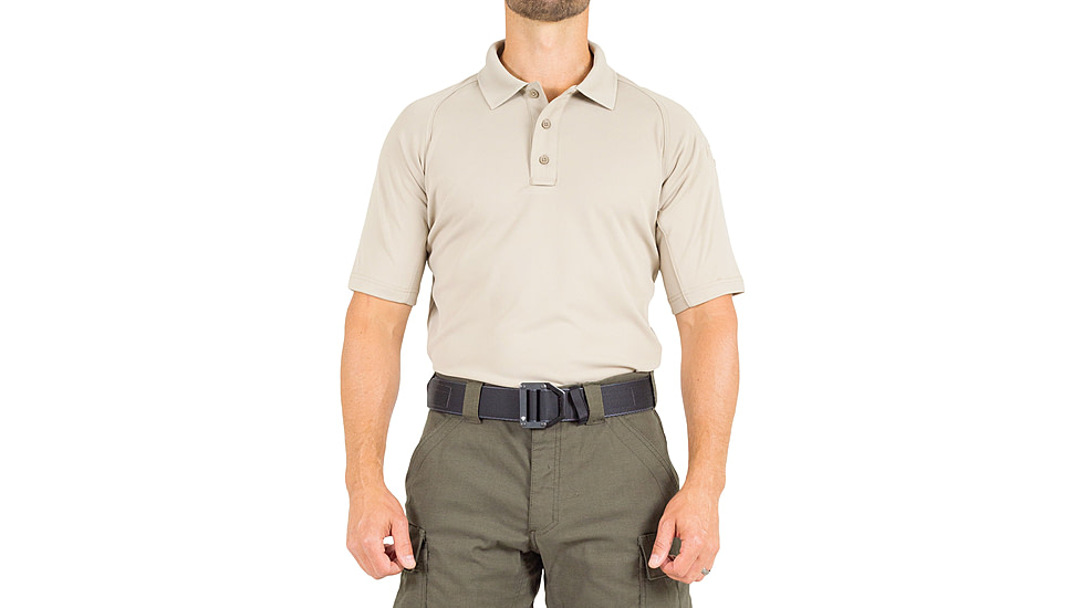 First Tactical Performance Short Sleeve Polo - Mens, Regular, Silver Tan, 5XL, 112509-065-5XL-R