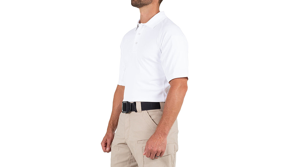 First Tactical Performance Short Sleeve Polo - Mens, Regular, White, 5XL, 112509-010-5XL-R