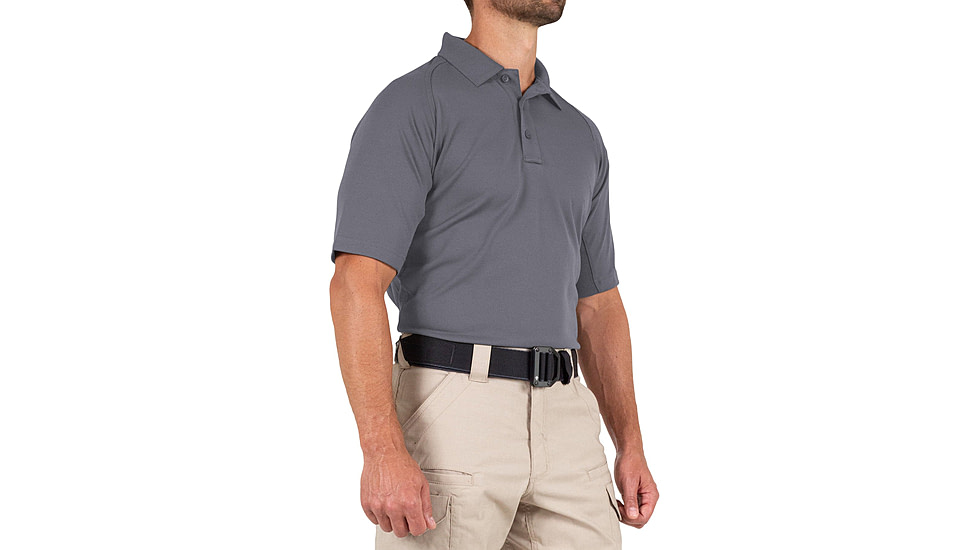 First Tactical Performance Short Sleeve Polo - Mens, Regular, Wolf Grey, 6XL, 112509-036-6XL-R