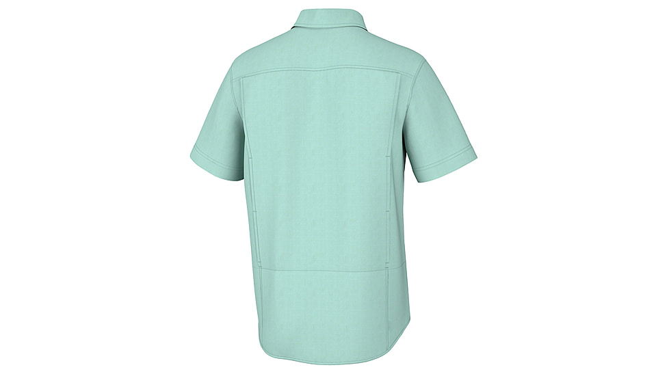 HUK Performance Fishing Back Draft SS Shirt - Mens, Eggsheel Blue, XL, H1500183-494-XL