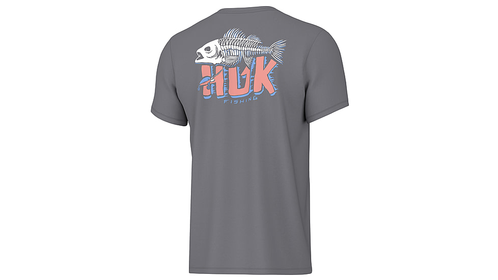 HUK Performance Fishing Bass Bones Tee - Youth, Night Owl, YM, H7100069-016-YM