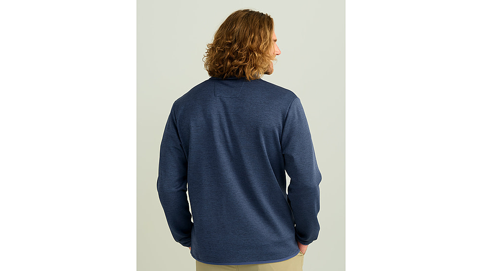 HUK Performance Fishing Cold Front 1/4 Zip Pullover - Mens, Nvl Aca Hthr, 2XL, H1300098-464-XXL