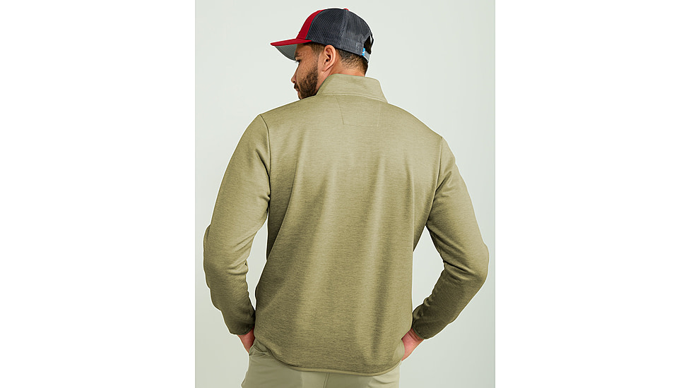 HUK Performance Fishing Cold Front 1/4 Zip Pullover - Mens, Overland Hthr, Large, H1300098-368-L