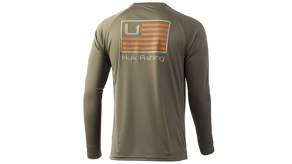 HUK Performance Fishing Huk And Bars Pursuit Long Sleeve - Mens, Moss, Medium, H1200426-316-M