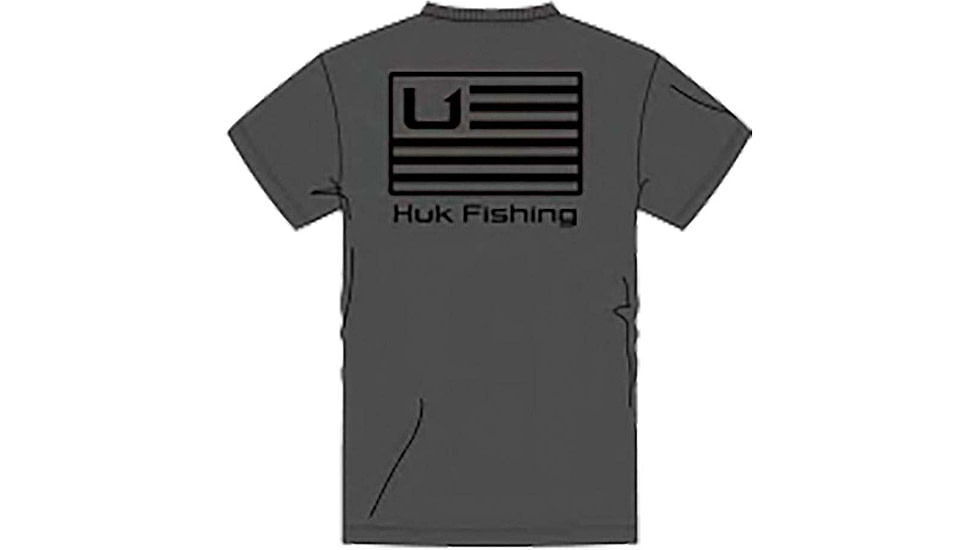 HUK Performance Fishing Huk And Bars Short Sleeve Shirt - Men's, Volcanic Ash, Medium, H1000431-013-M