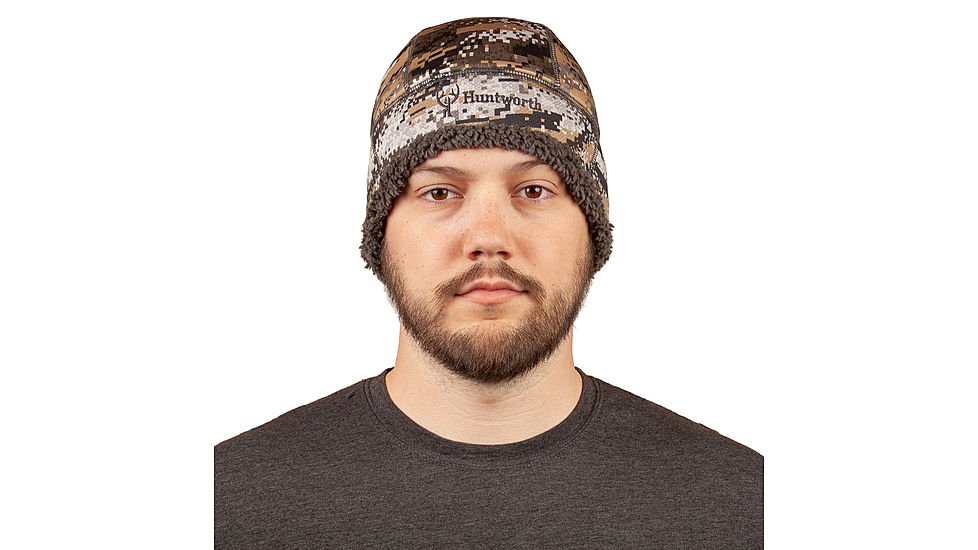 Huntworth Chester Heavy Weight Sherpa Fleece Lined Hunting Beanie - Mens, Disruption, Large, E-5734-DC-L/XL