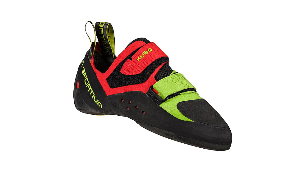 La Sportiva Kubo Climbing Shoes - Mens, Goji/Neon, 36.5, ZFCS024-R14E20-36.5