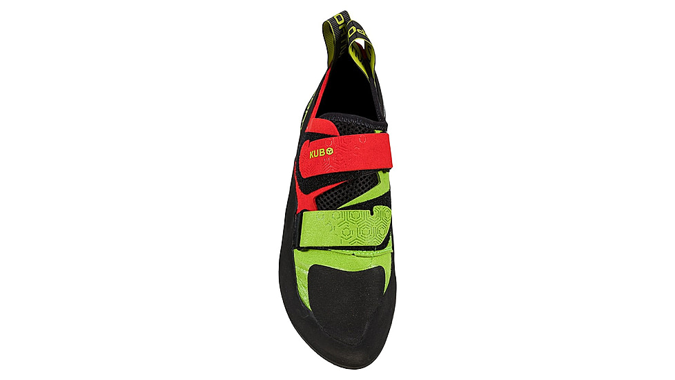 La Sportiva Kubo Climbing Shoes - Mens, Goji/Neon, 36.5, ZFCS024-R14E20-36.5