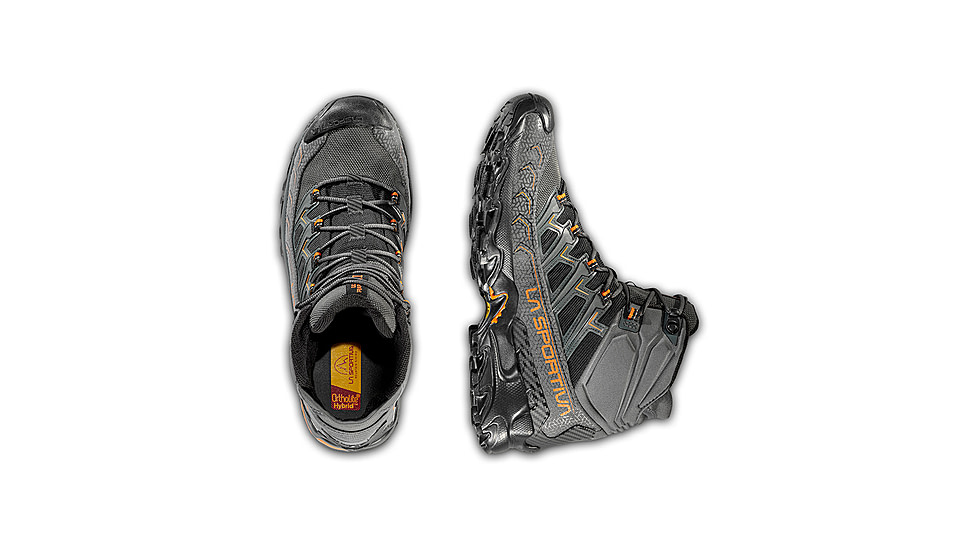 La Sportiva Ultra Raptor II Mid GTX Hiking Shoes - Mens, Carbon/Hawaiian Sun, 43, 34B-900208-43