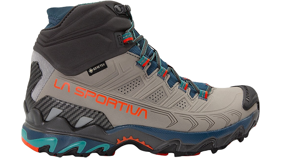 La Sportiva Ultra Raptor II Mid Leather GTX Boots - Women's, Grey/Cherry Tomato, 38, ZFHS097-G01R22-38