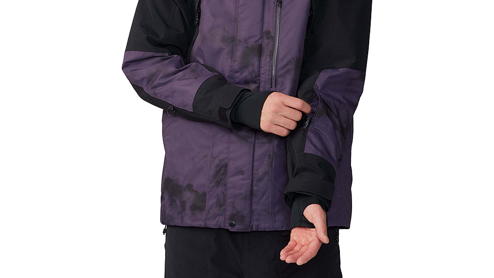 Mountain Hardwear First Tracks Insulated Jacket - Mens, Blurple Ice Dye Print, Extra Large, 2043351598BIDP-XL