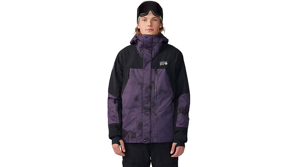 Mountain Hardwear First Tracks Insulated Jacket - Mens, Blurple Ice Dye Print, Extra Large, 2043351598BIDP-XL