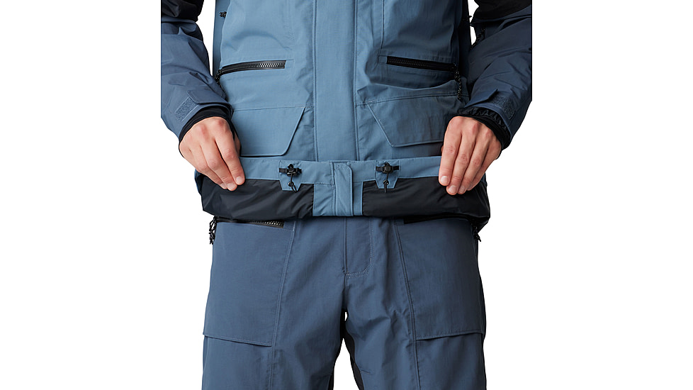 Mountain Hardwear First Tracks Jacket - Mens, Asiatic Blue/Montauk Blue/Black, Large, 2092021444-L