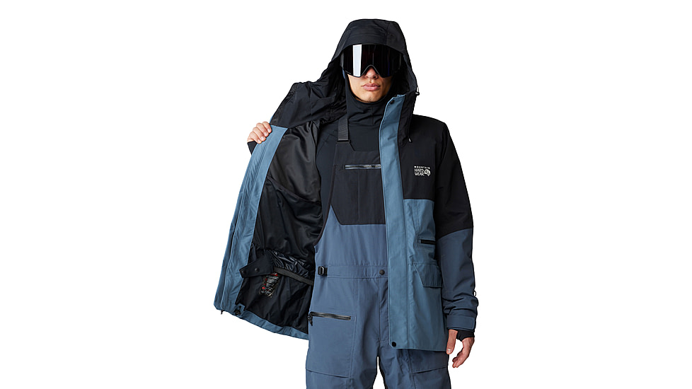 Mountain Hardwear First Tracks Jacket - Mens, Asiatic Blue/Montauk Blue/Black, Large, 2092021444-L