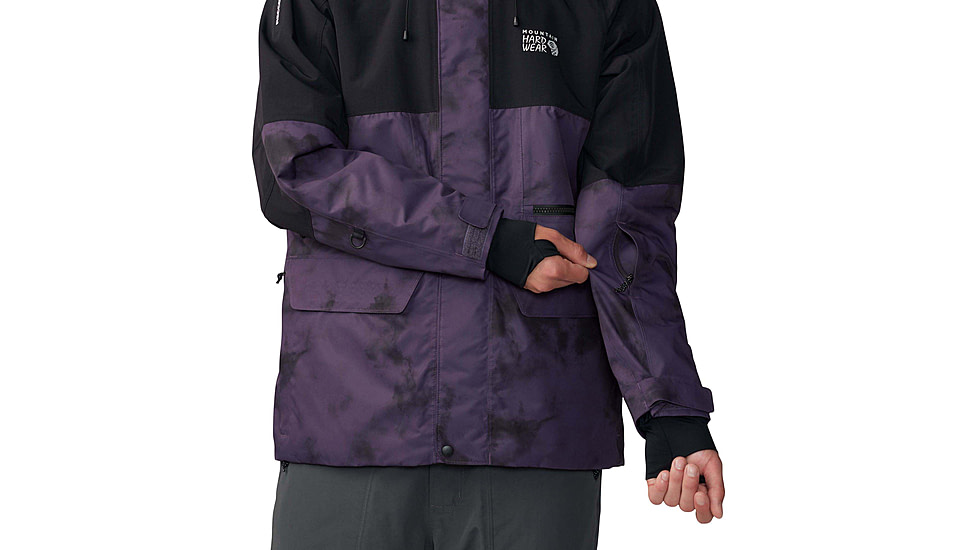 Mountain Hardwear First Tracks Jacket - Mens, Blurple Ice Dye Print, Medium, 2043331598BIDP-M