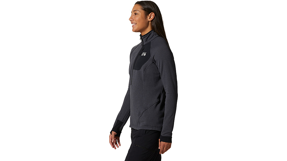 Mountain Hardwear Polartec Power Grid Half Zip Jacket - Womens, Blue Slate Heat, Small, 1985341450-S