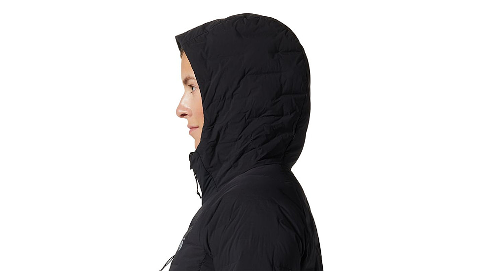 Mountain Hardwear StretchDown Hooded Jacket - Womens, Black, Extra Large, 1943271010-XL