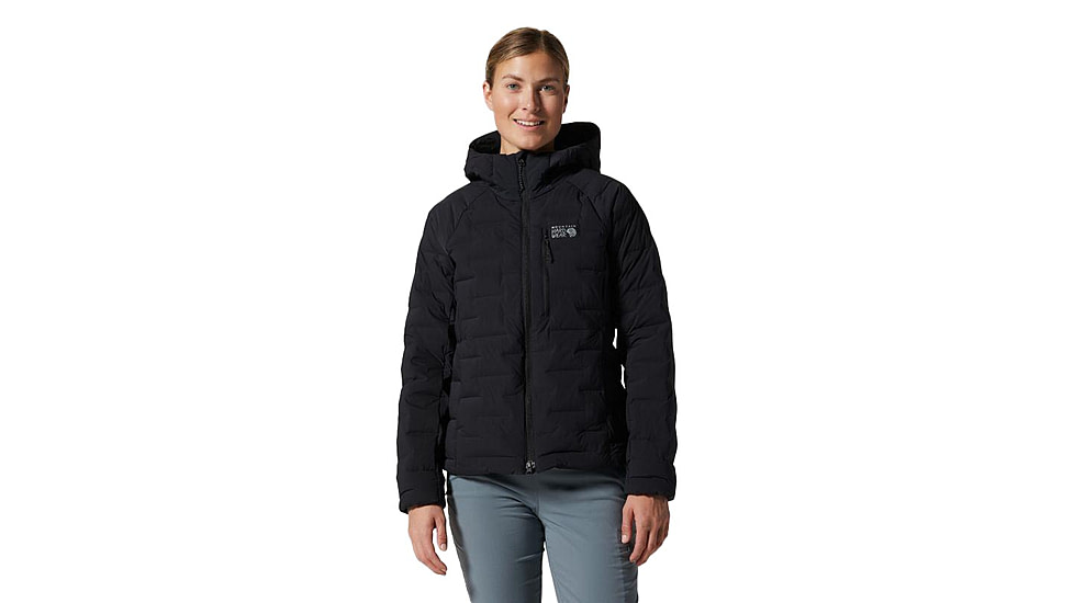 Mountain Hardwear StretchDown Hooded Jacket - Womens, Black, Extra Large, 1943271010-XL