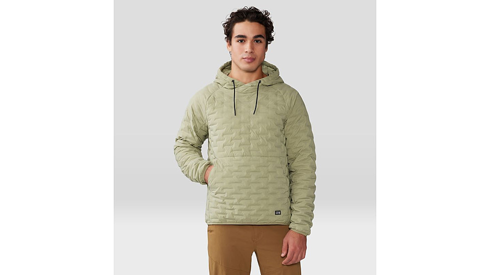 Mountain Hardwear Stretchdown Light Pullover Hoody - Mens, Mantis Green, Large, 2057331361-L