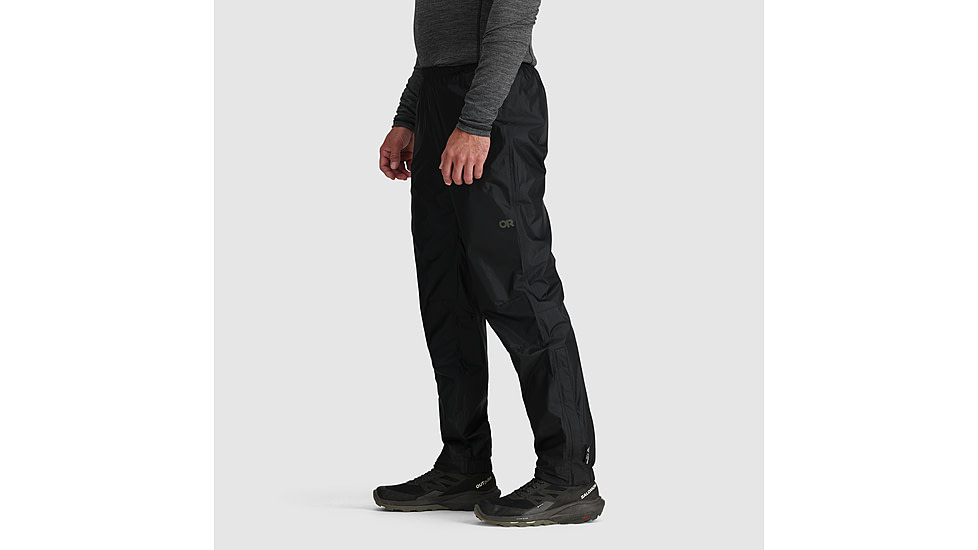 Outdoor Research Helium Rain Pants - Mens, Black, S-Tall, 3224030001250