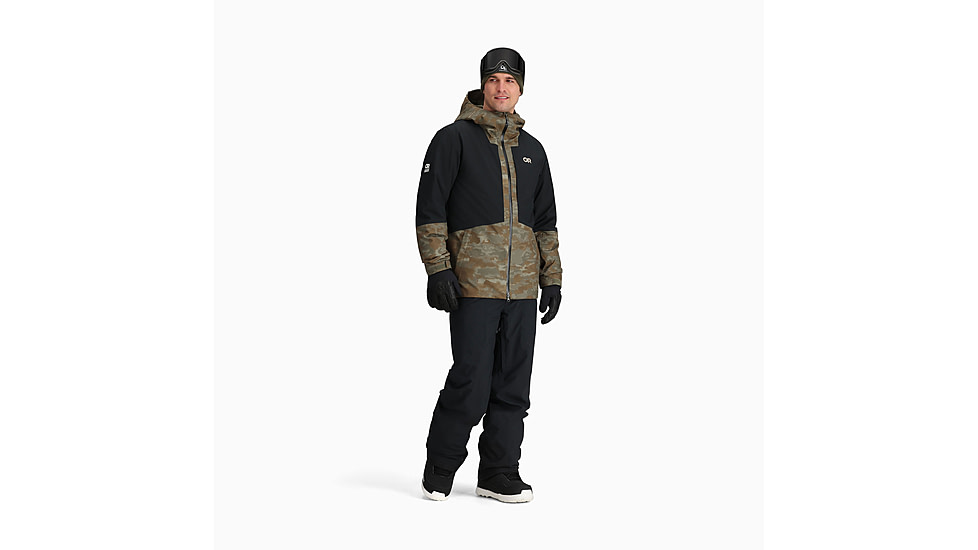 Outdoor Research Snowcrew Jacket - Mens, Ranger Green Camo/Black, Extra Large, 2831902782009