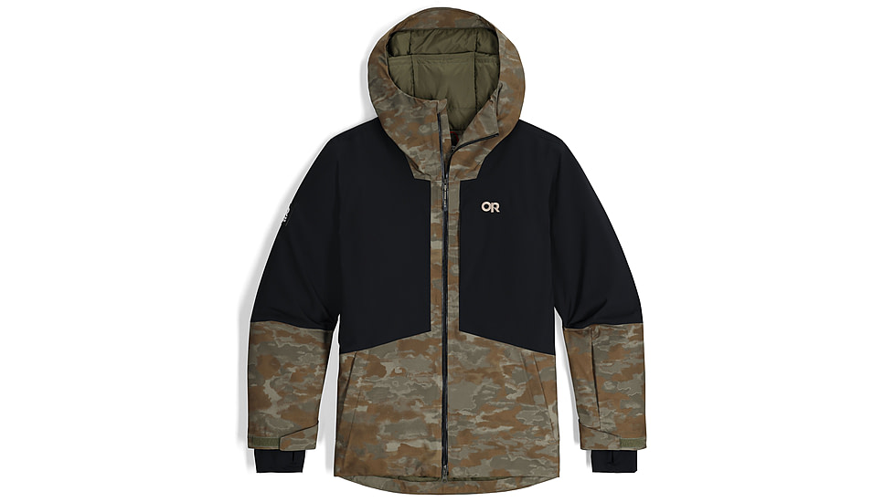 Outdoor Research Snowcrew Jacket - Mens, Ranger Green Camo/Black, Extra Large, 2831902782009