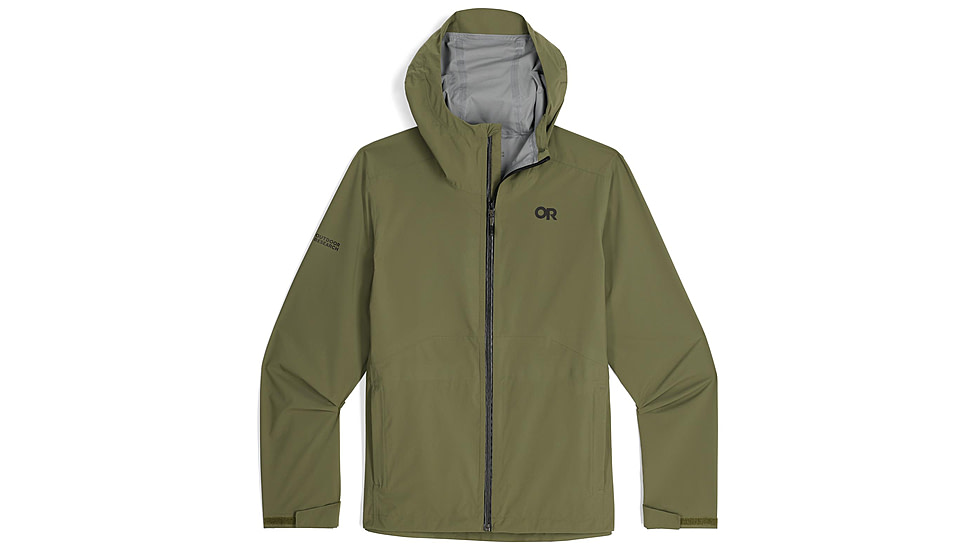 Outdoor Research Stratoburst Stretch Rain Jacket - Mens, Ranger Green, Small, 3008932288006