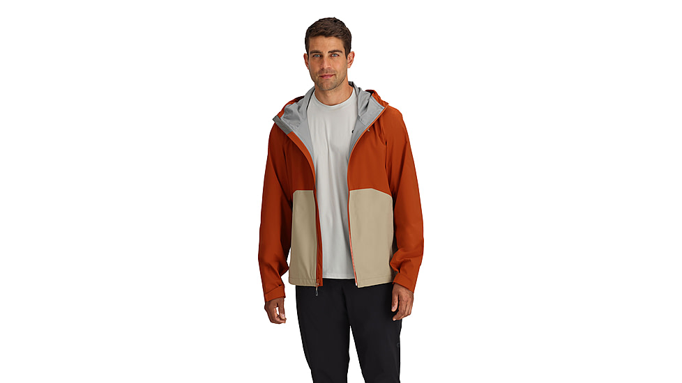 Outdoor Research Stratoburst Stretch Rain Jacket - Mens, Terra/Pro Khaki, Medium, 3008932717007