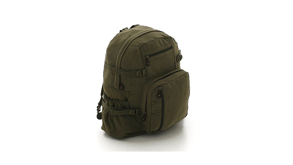 Rothco Jumbo Vintage Canvas Backpack, Tiger Stripe Camo, 9712-TigerStripeCamo