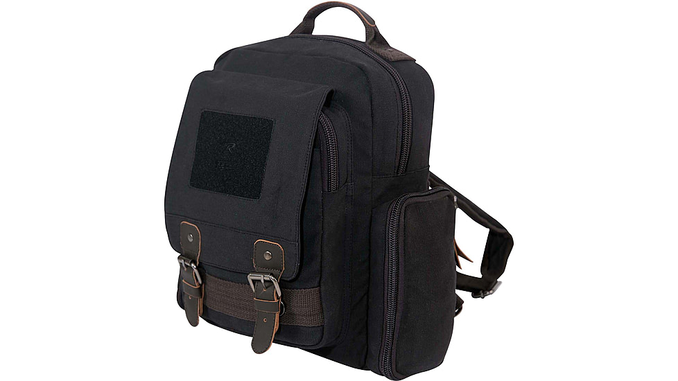 Rothco Vintage Canvas Sling Backpack, Black, 59680-Black