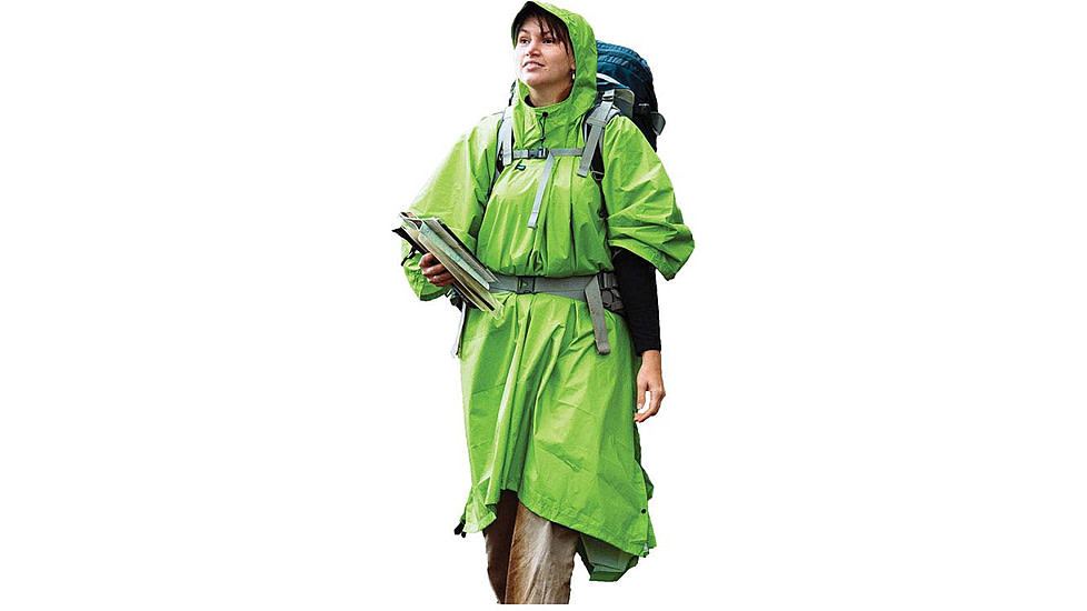 Sea to Summit Nylon Tarp-Poncho, Apple Green, 188-43