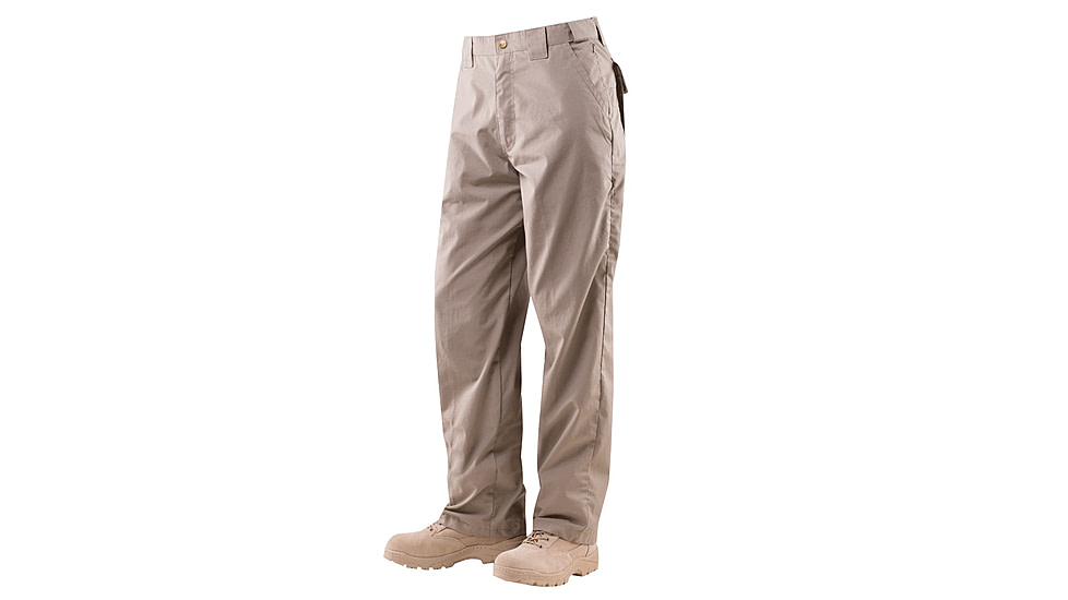 Tru-Spec 24-7 Men's Classic Pants, Teflon, PolyCotton RipStop, Khaki, 28x32 1185002