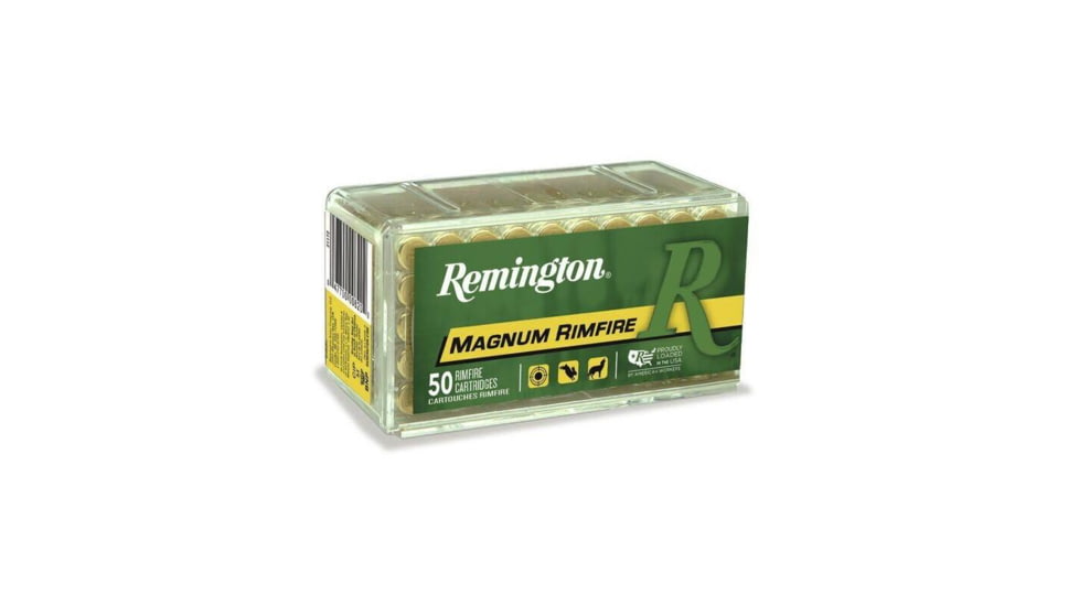 Remington Magnum Rimfire .22 WMR 40 Grain Jacketed Hollow Point Brass Cased Rimfire Ammo, 2000 Rounds, 21170CASE