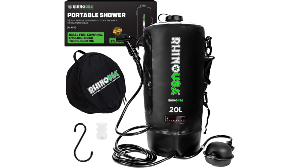 Rhino USA 5 Gallon Portable Shower Kit 0BD29D09, CA-SHPOR-BLK