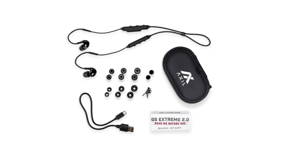 EDEMO AXIL Ghost Stryke Extreme Ear Buds, Black, GS-EX, EDEMO9