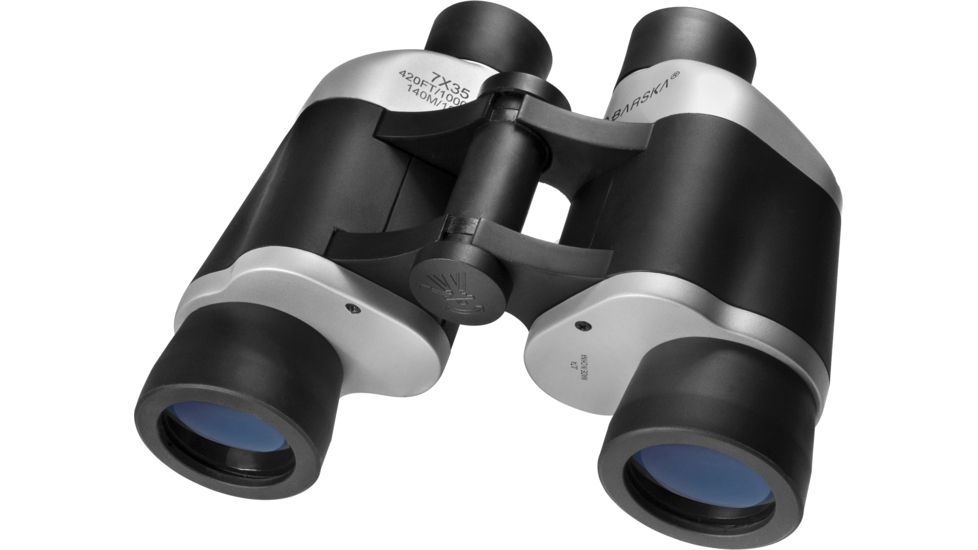 Barska 7x35 Focus Free Porro Prism Binoculars, Black/Gray AB10304