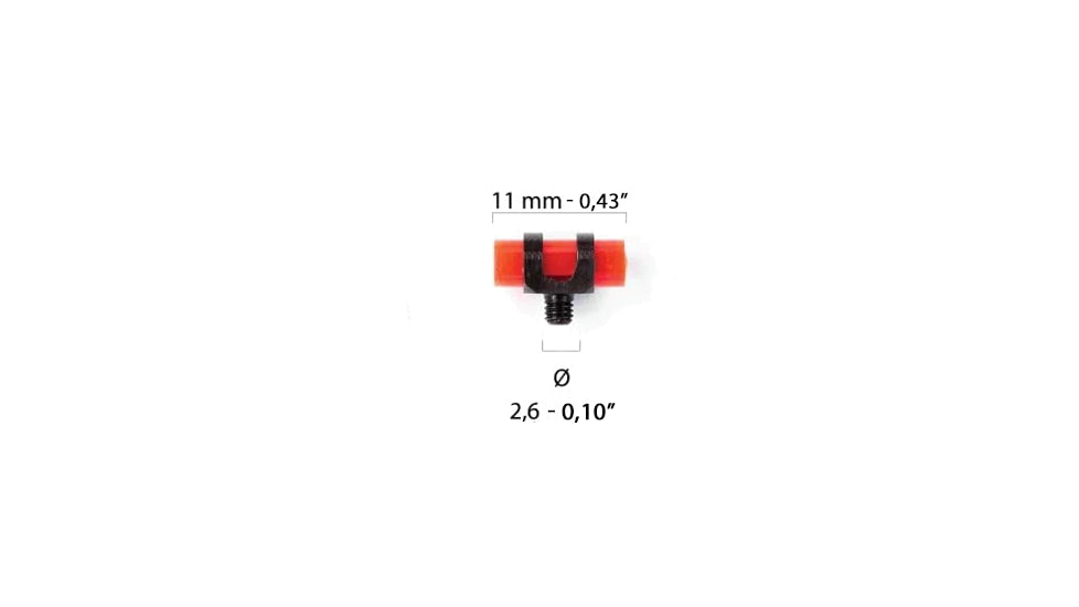 Beretta Green Heart Front Shotgun Sight, 4X11mm, 2.6mm, Red/Green, E01588