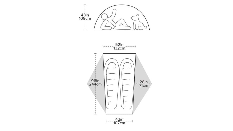 Big Agnes Copper Spur HV UL 2 Long Tent, 2 Person, Orange, THVCSL222