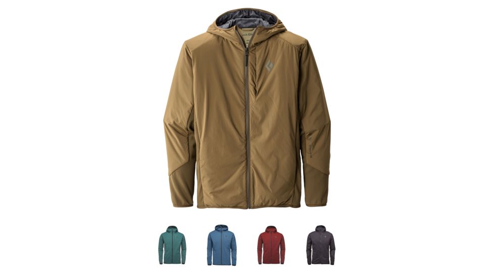 Black Diamond First Light Hybrid Hoody - Men's, Dark Curry, Forest, Midnight, Red Oxide, Smoke