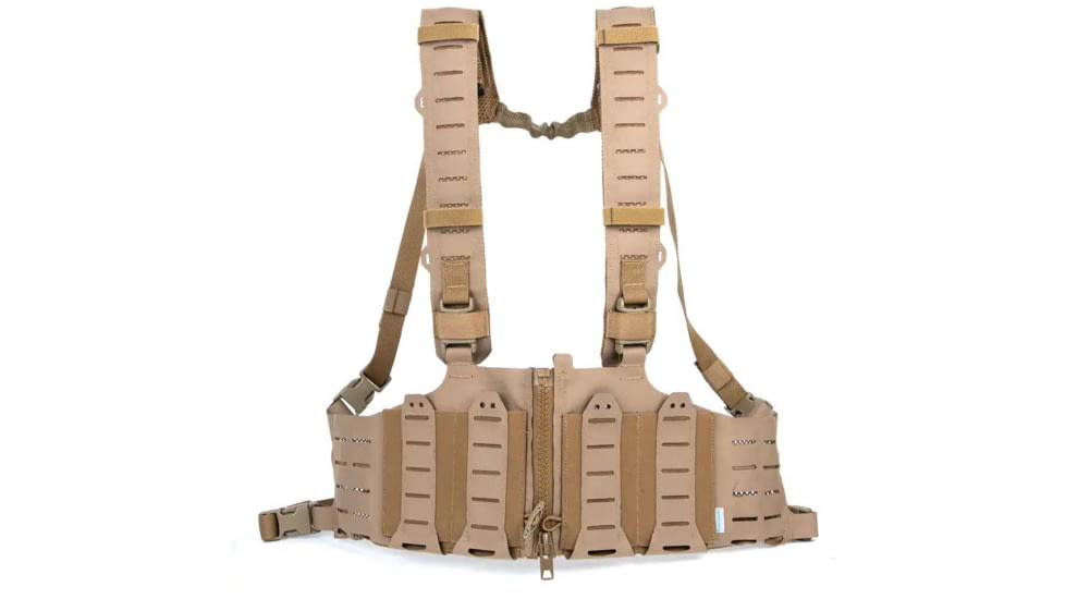 Blue Force Gear RACKminus SAV-2 Chest Rig, Ten-Speed SR25 Mag Pockets, Coyote Brown, MM-TSP-CHESTRIG-SR25-01-CB