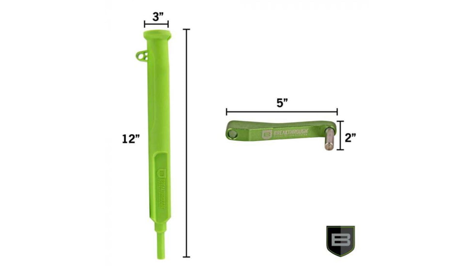 Breakthrough Clean Technologies AR15 Bore Guide w/ Pivot lock, Green, AR15, BT-AR15BG