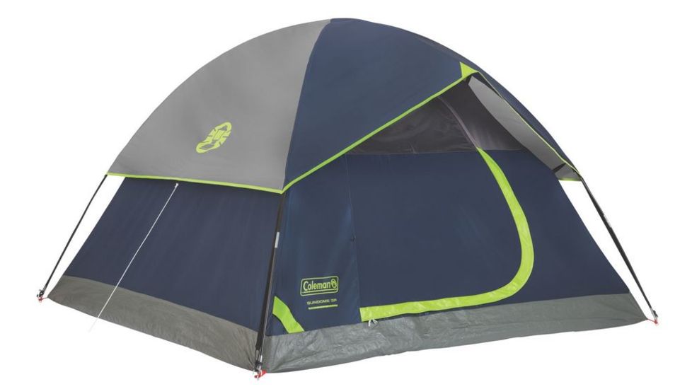 Coleman Sundome 3-Person Tent w/ Rainfly, Navy/Grey, 7x7ft, 2000036414