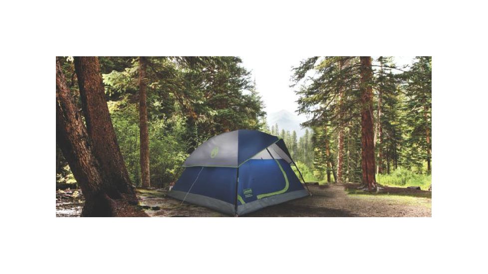 Coleman Sundome 4-Person Tent w/ Rainfly, Navy/Grey, 9x7ft, 2000035697