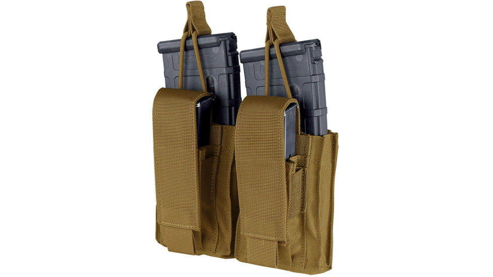 Condor Outdoor Gen2 Double Kangaroo Mag Pouch, Coyote Brown, 191232-498